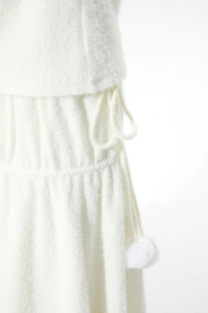 ソフトリブドニットフレアスカート