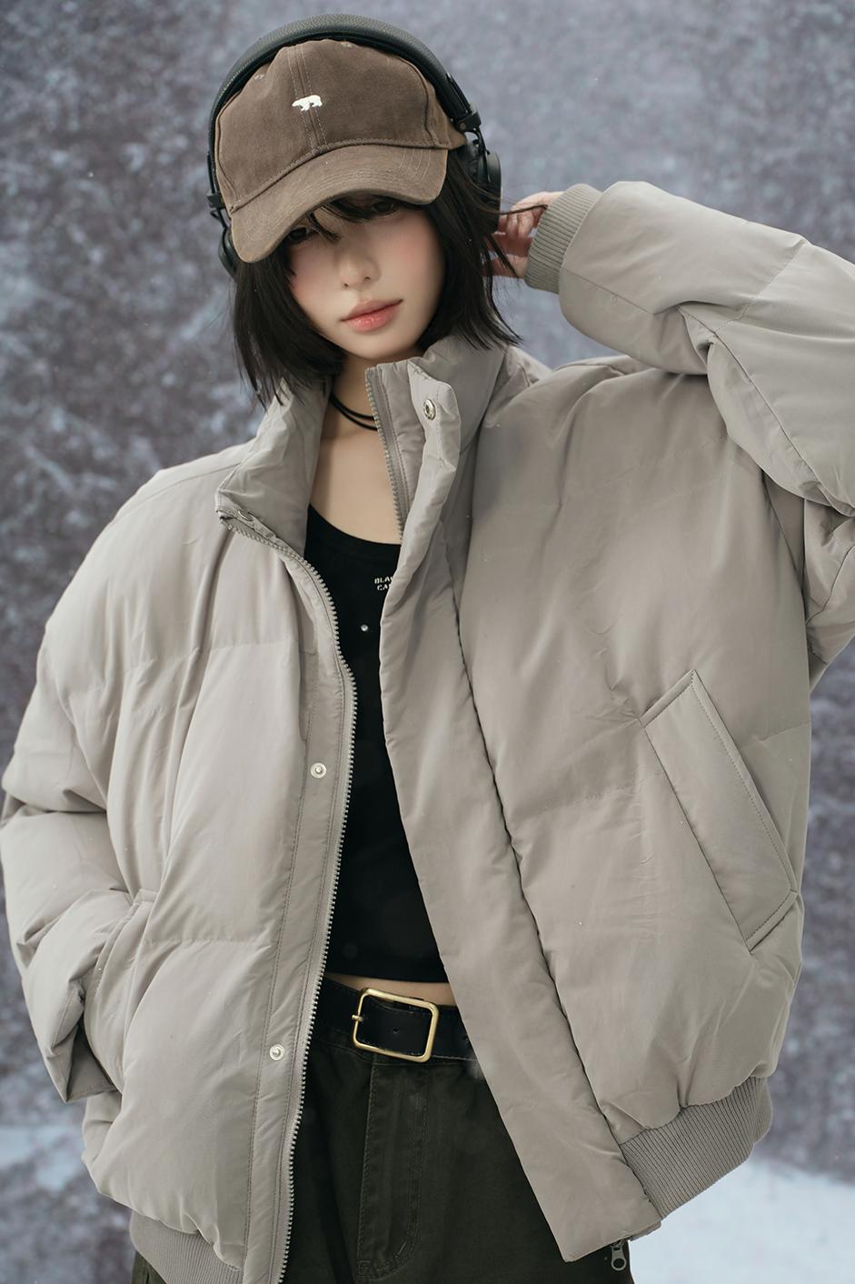 Stand collar padded jacket