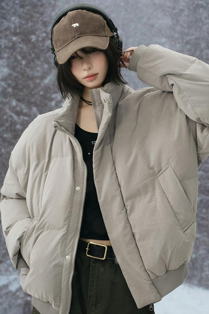 Stand collar padded jacket