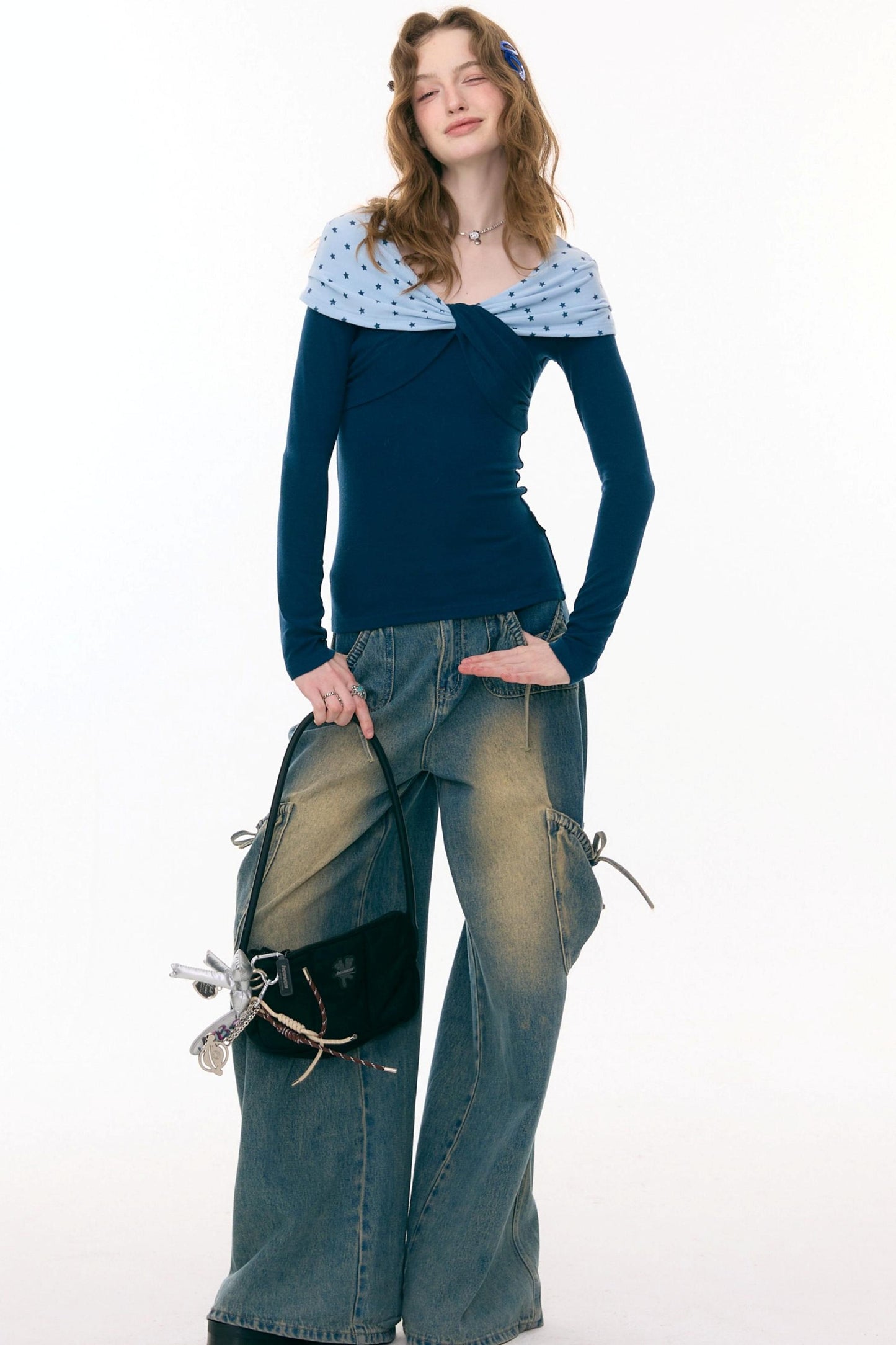 Star Design Fitted Tops