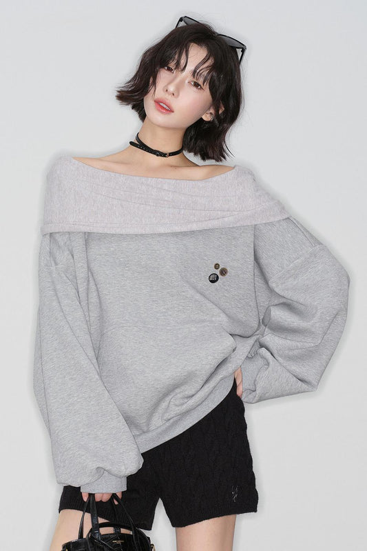 オフショルダールーズトップス