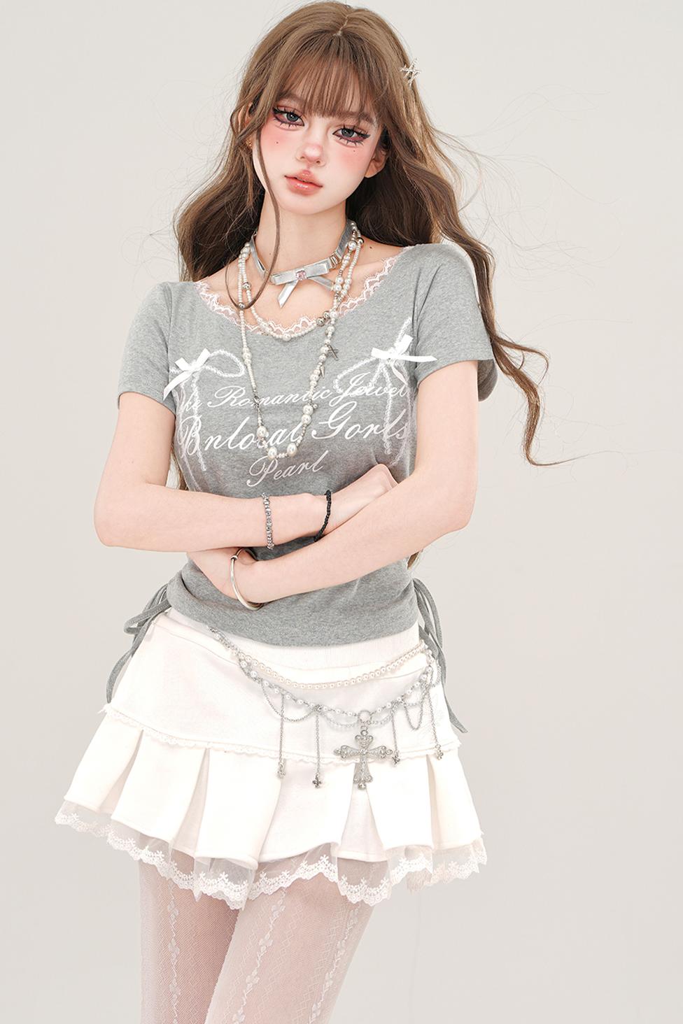 Spice Lace Drawstring T-Shirt