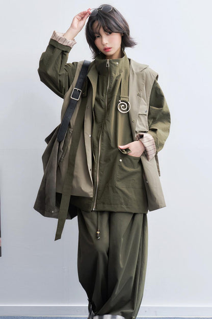 stand collar padded vest