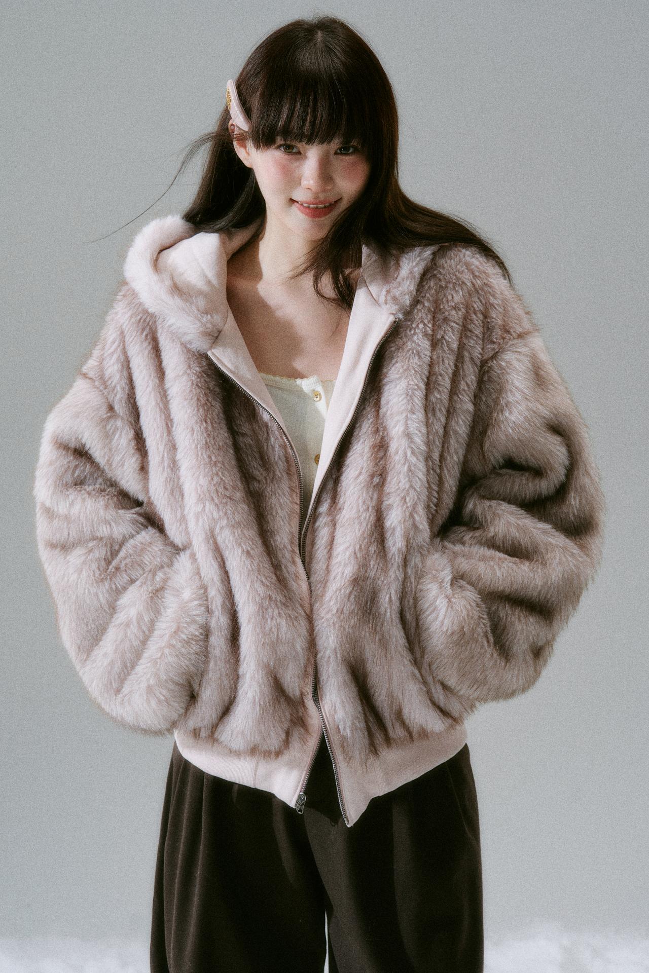 Sweet Mode Fur Hooded Jacket