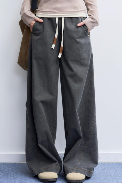 ルーズフィットスラックススタイルパンツ