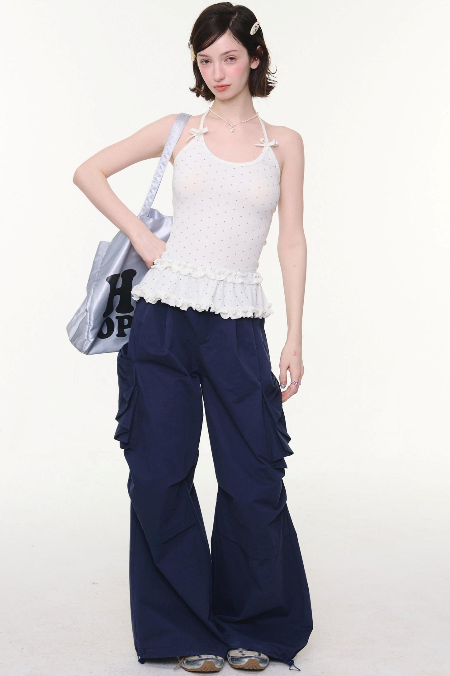 Bow Detail Cargo Pants