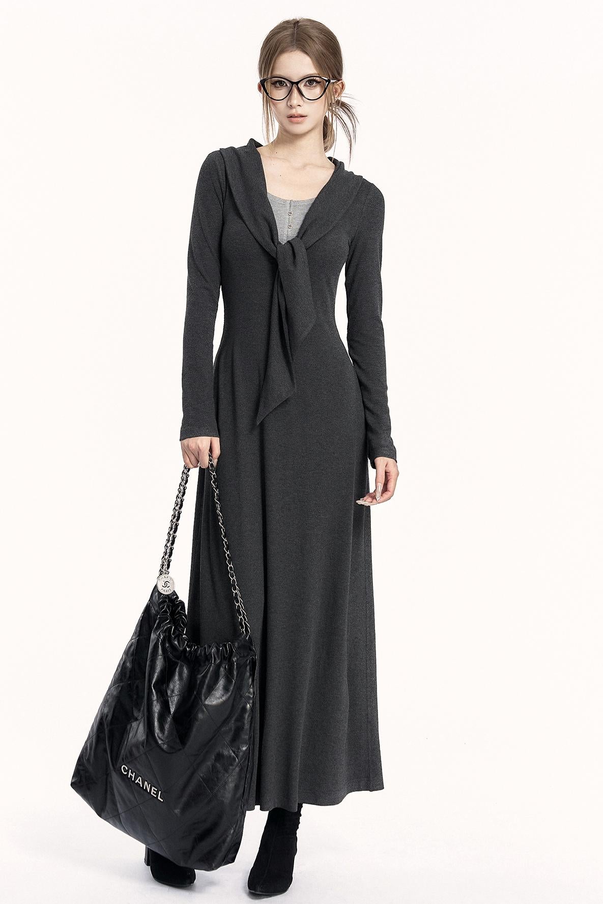 Relaxed Knit Midi Dress Belchic Relaxed Knit Midi Dress Belchic