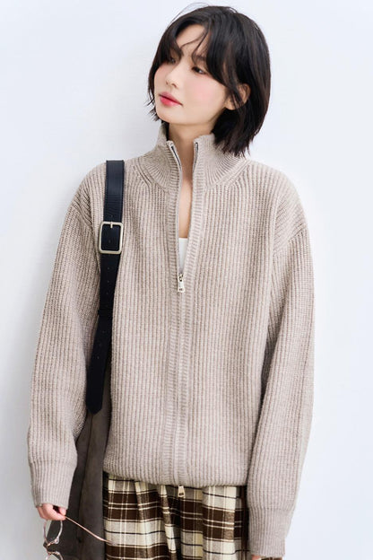 Geometric Pattern Knit Sweatshirt