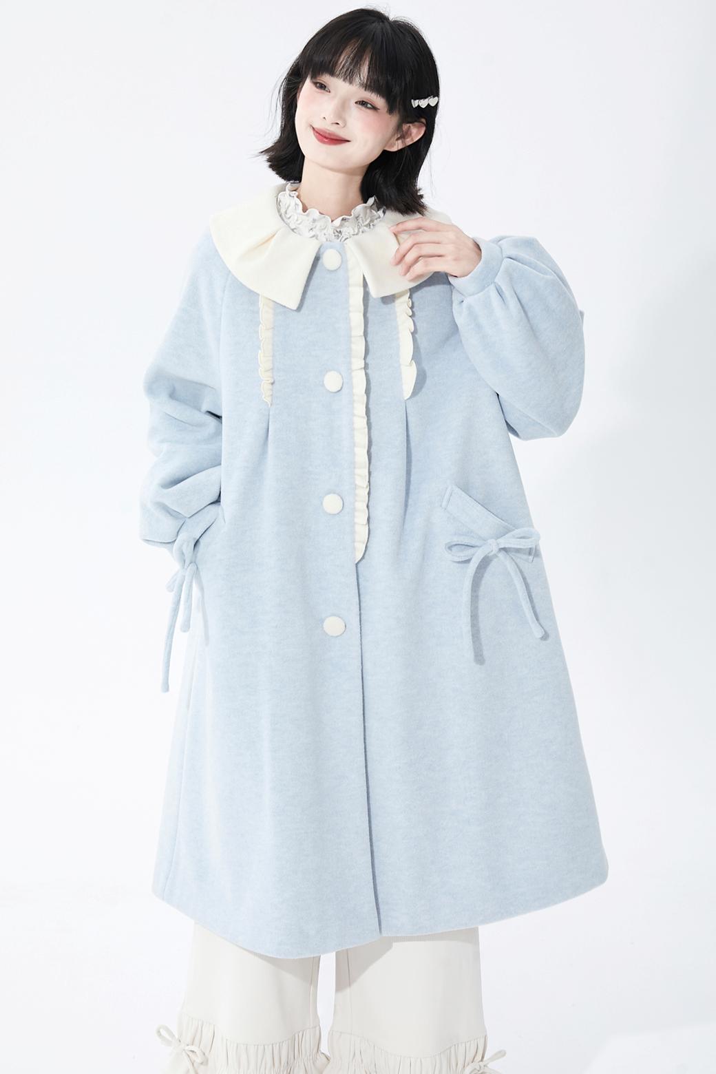 ロータスリーフカラ―ウールンコート