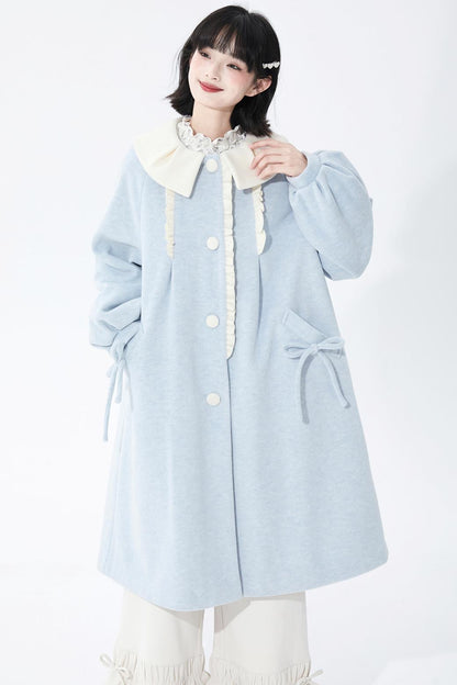 ロータスリーフカラ―ウールンコート