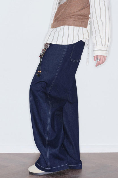 Color-Blocked Scimitar Jeans