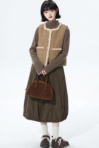 Oatmeal Speckled Woollen Vest