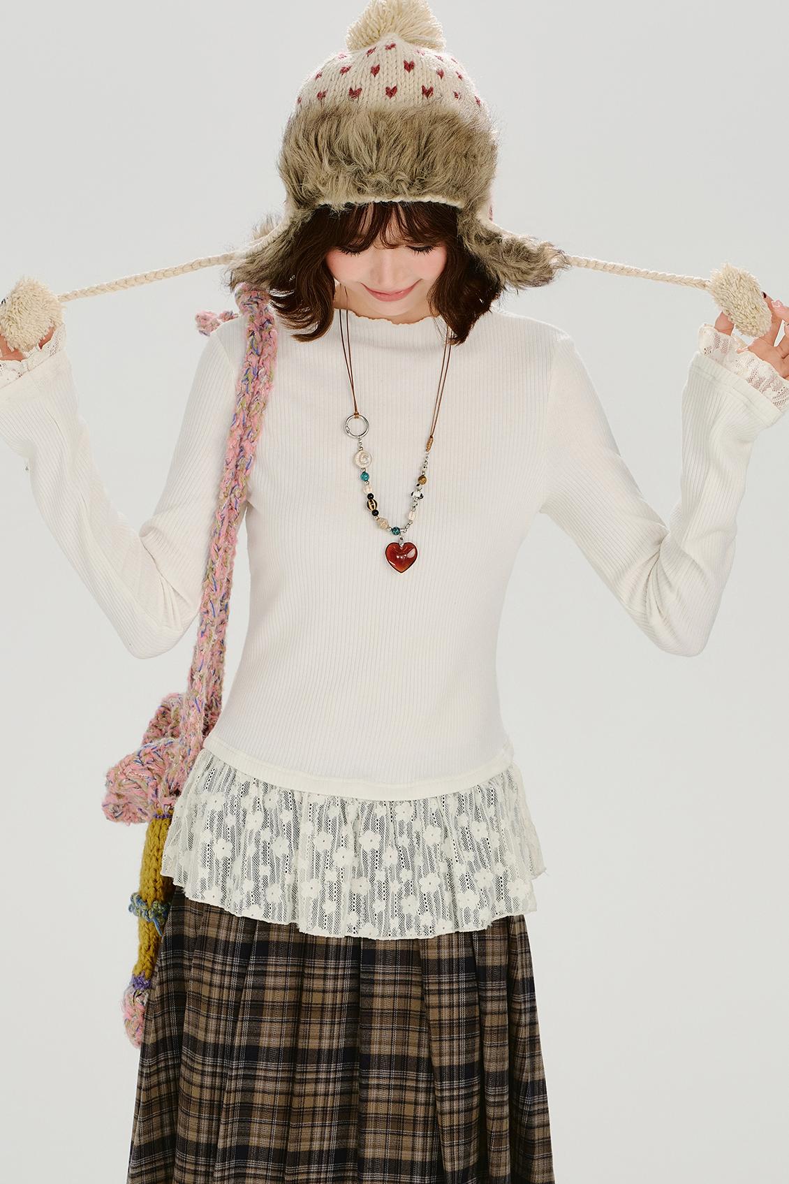 レトロレースレイヤートップ