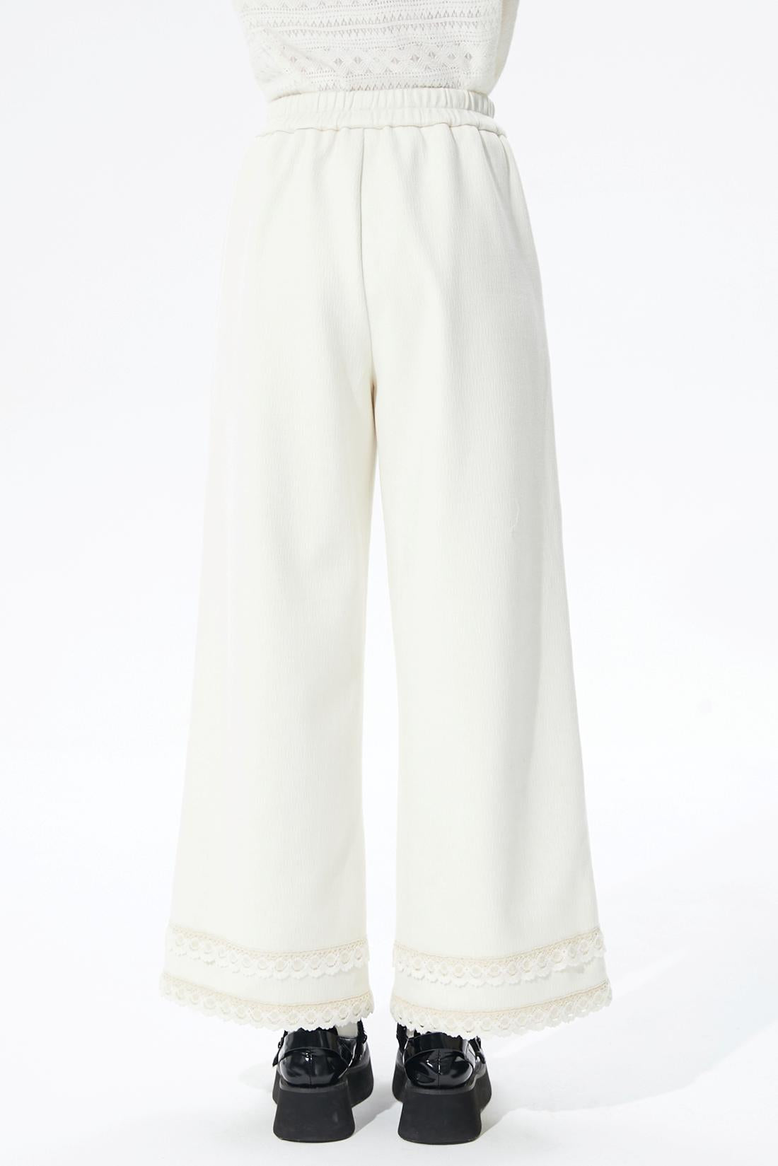 Off-White Lace Knit Pants