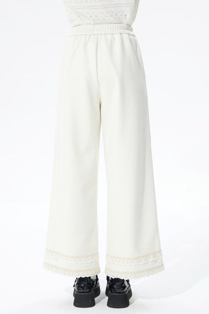 Off-White Lace Knit Pants