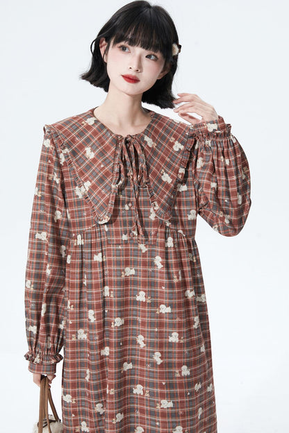 Checkered Puppy Collar Dress