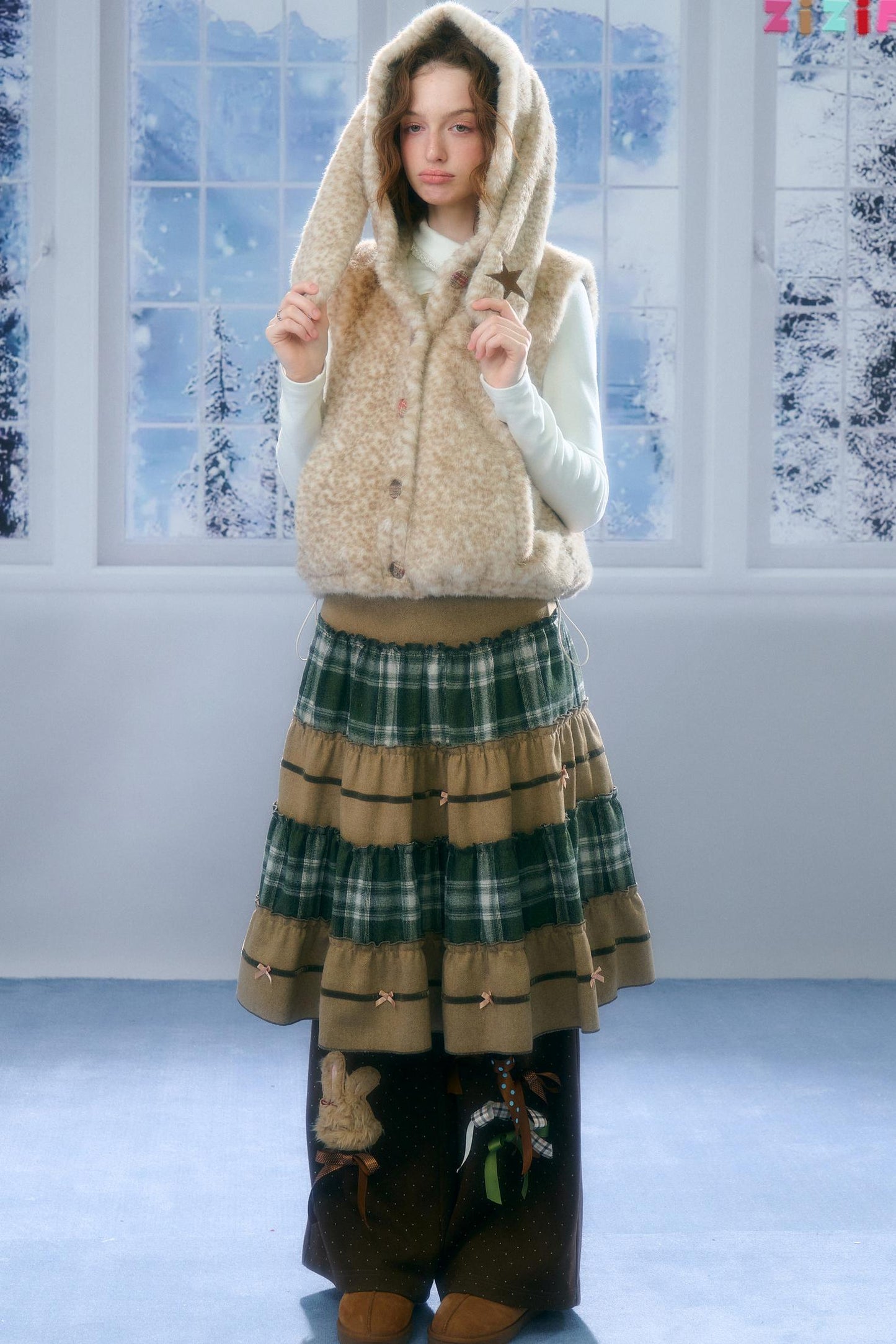 Faux Fur Rabbit Ear Vest