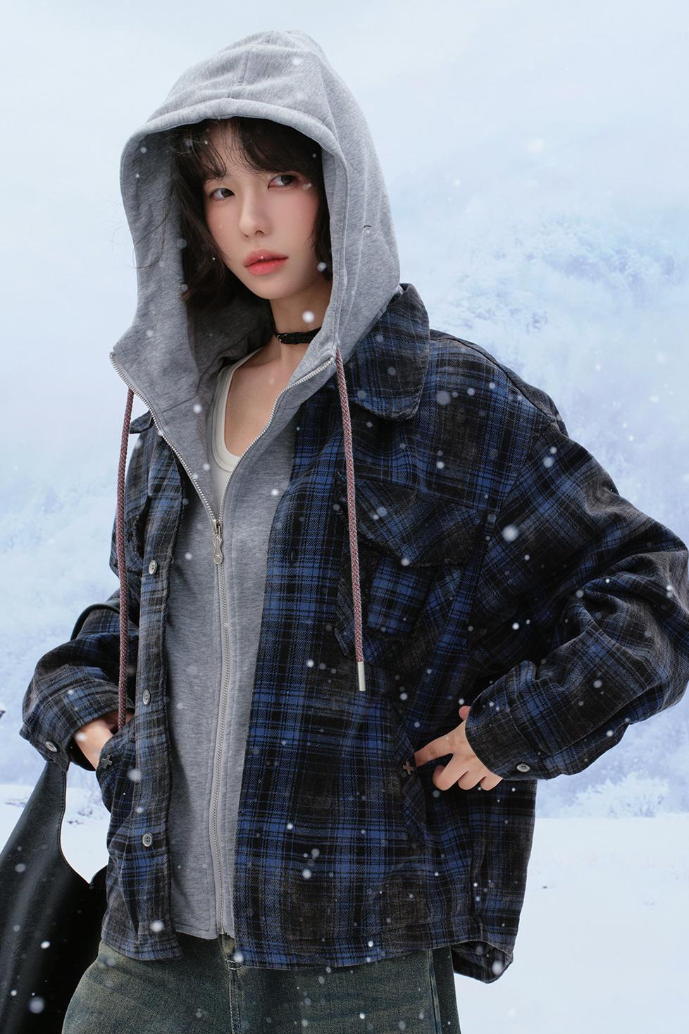 フーデッドコットンウィンタージャケット