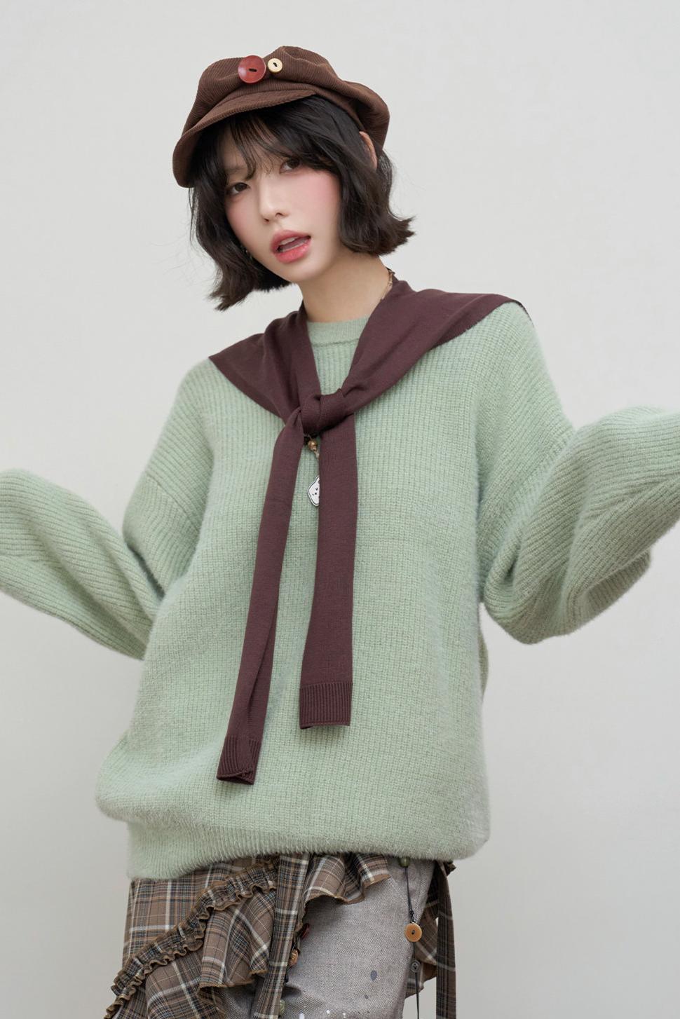 Gravity Color Block Shawl Collar Sweater
