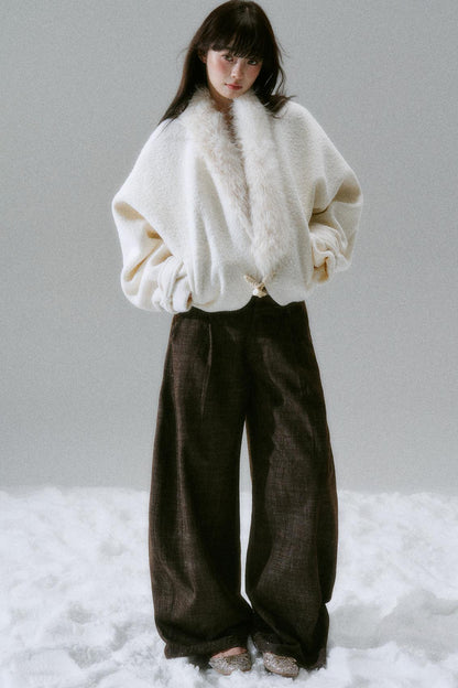 Fur cormorant sleeveless coat