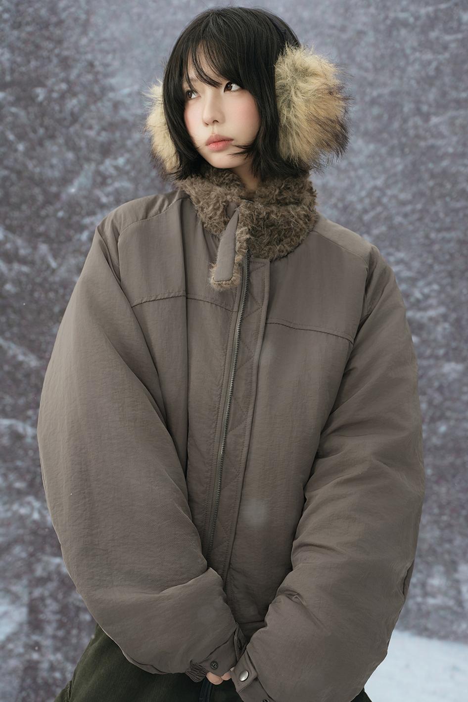 ミニマリストプラッシュコットンジャケット