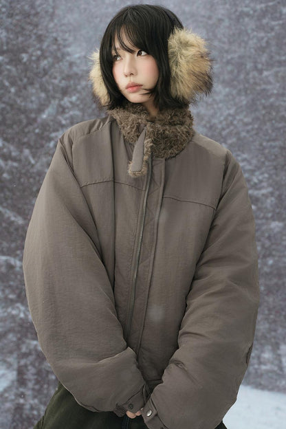 ミニマリストプラッシュコットンジャケット