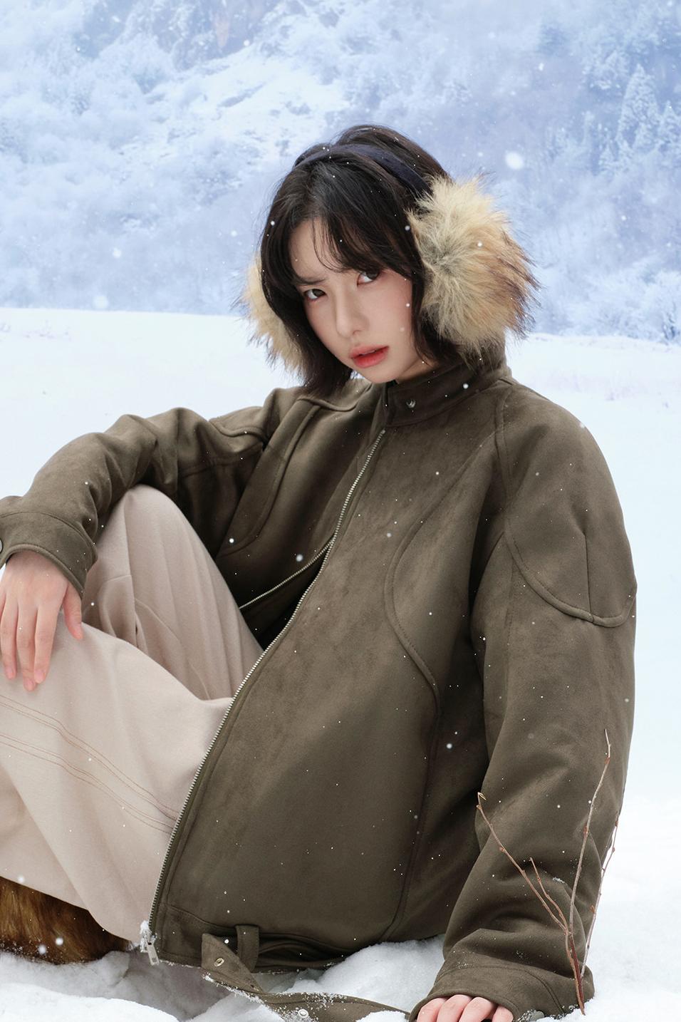 Gravity Suede Stand Collar Jacket