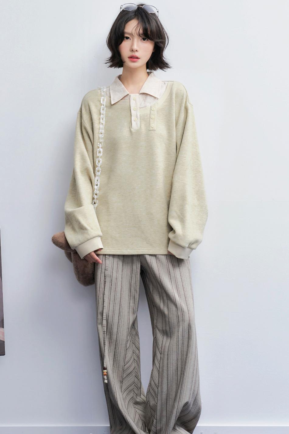 Retro Stripe Wide Pants