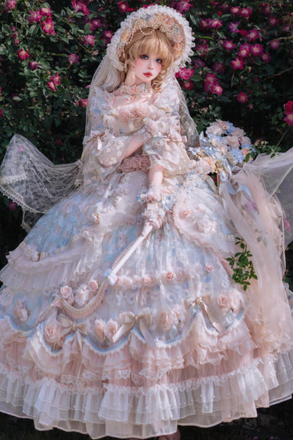 Floral Bridal Handmade Headdress Accessory Setup