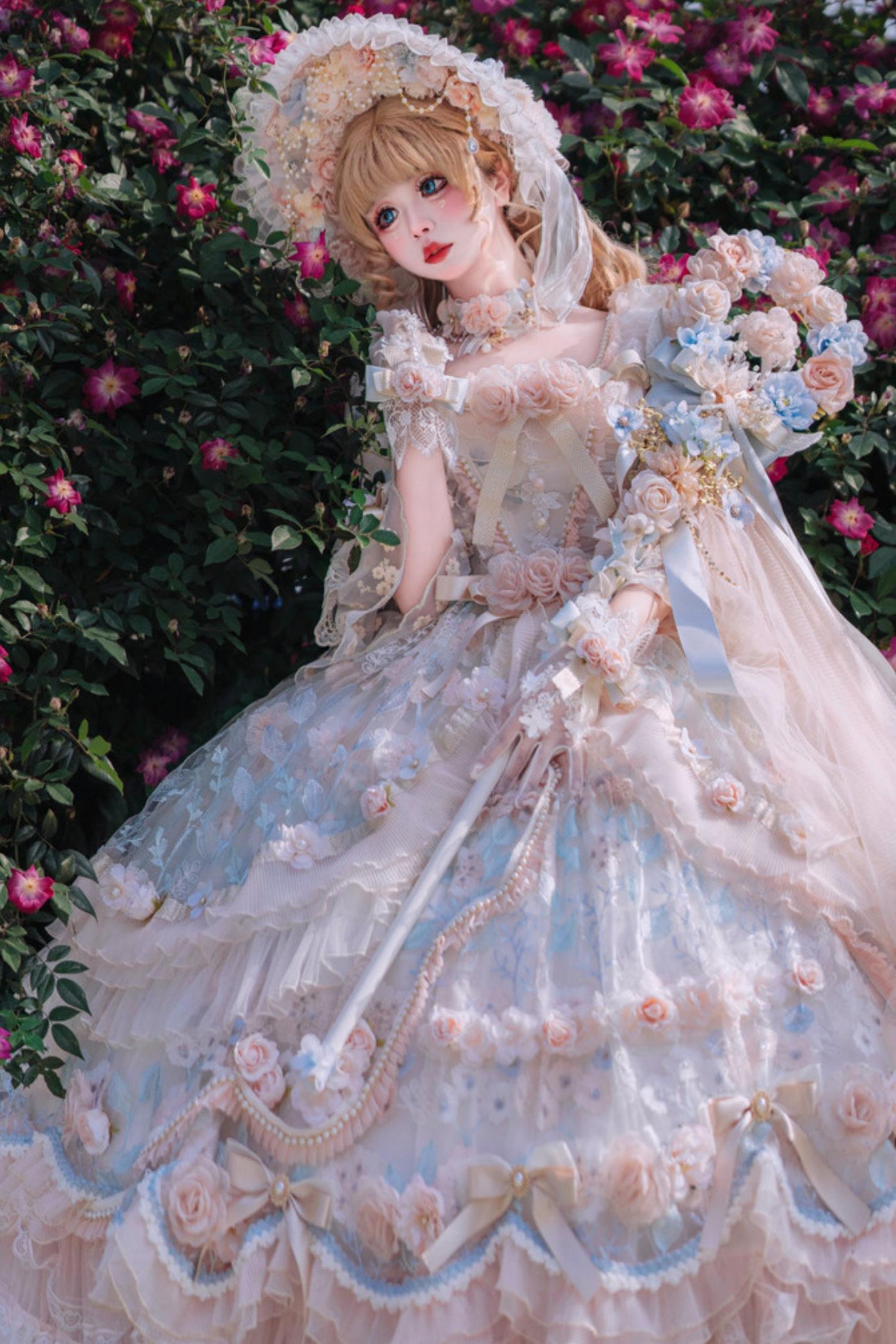 Floral Bridal Handmade Headdress Accessory Setup