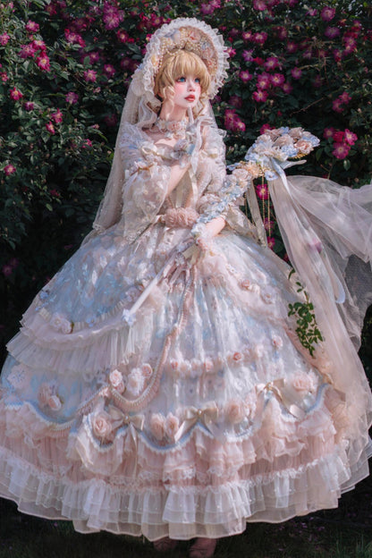 Floral Bridal Handmade Headdress Accessory Setup