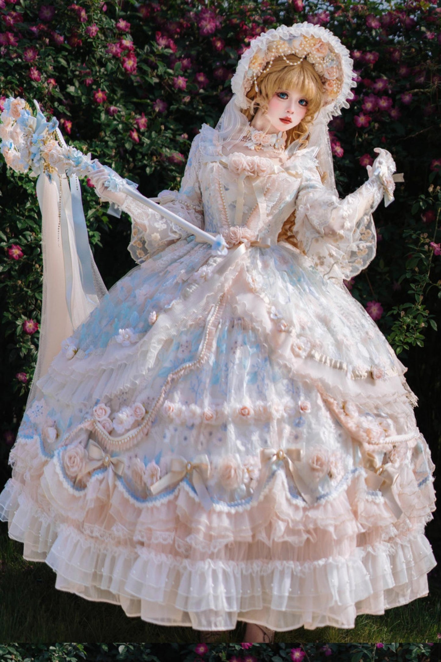 Floral Bridal Handmade Headdress Accessory Setup