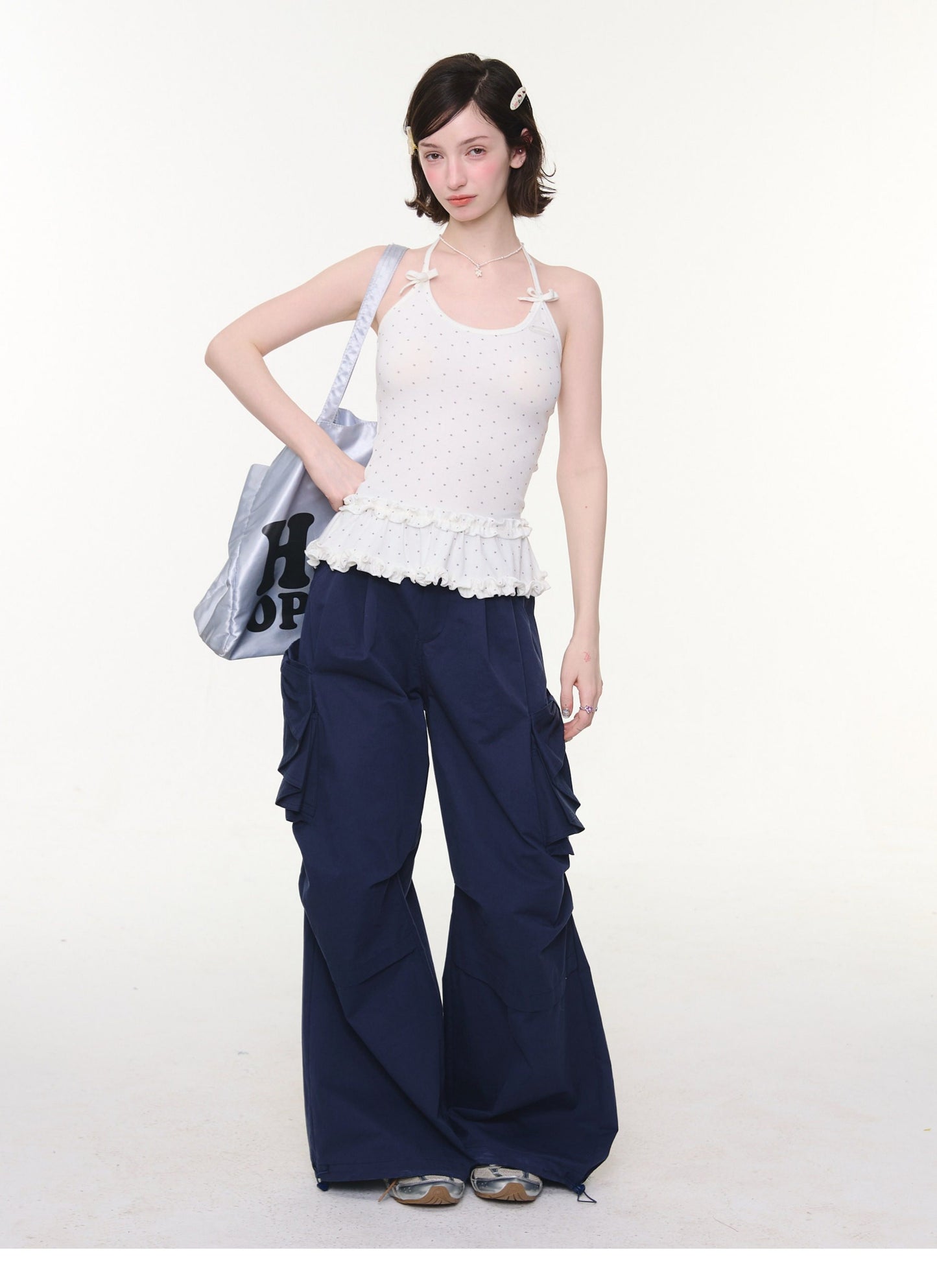 Bow Detail Cargo Pants