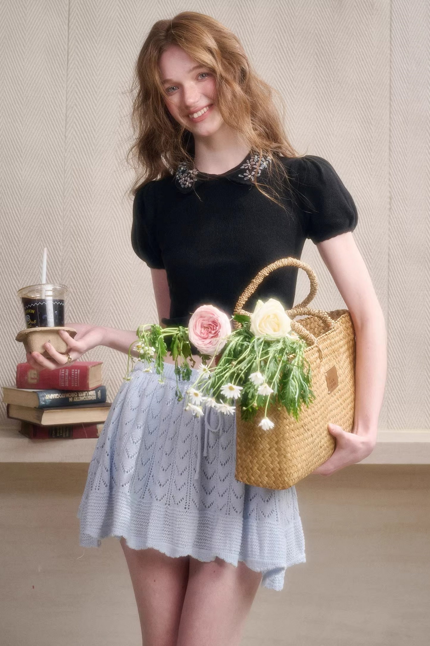 フローズンフラワーズタイトトップス