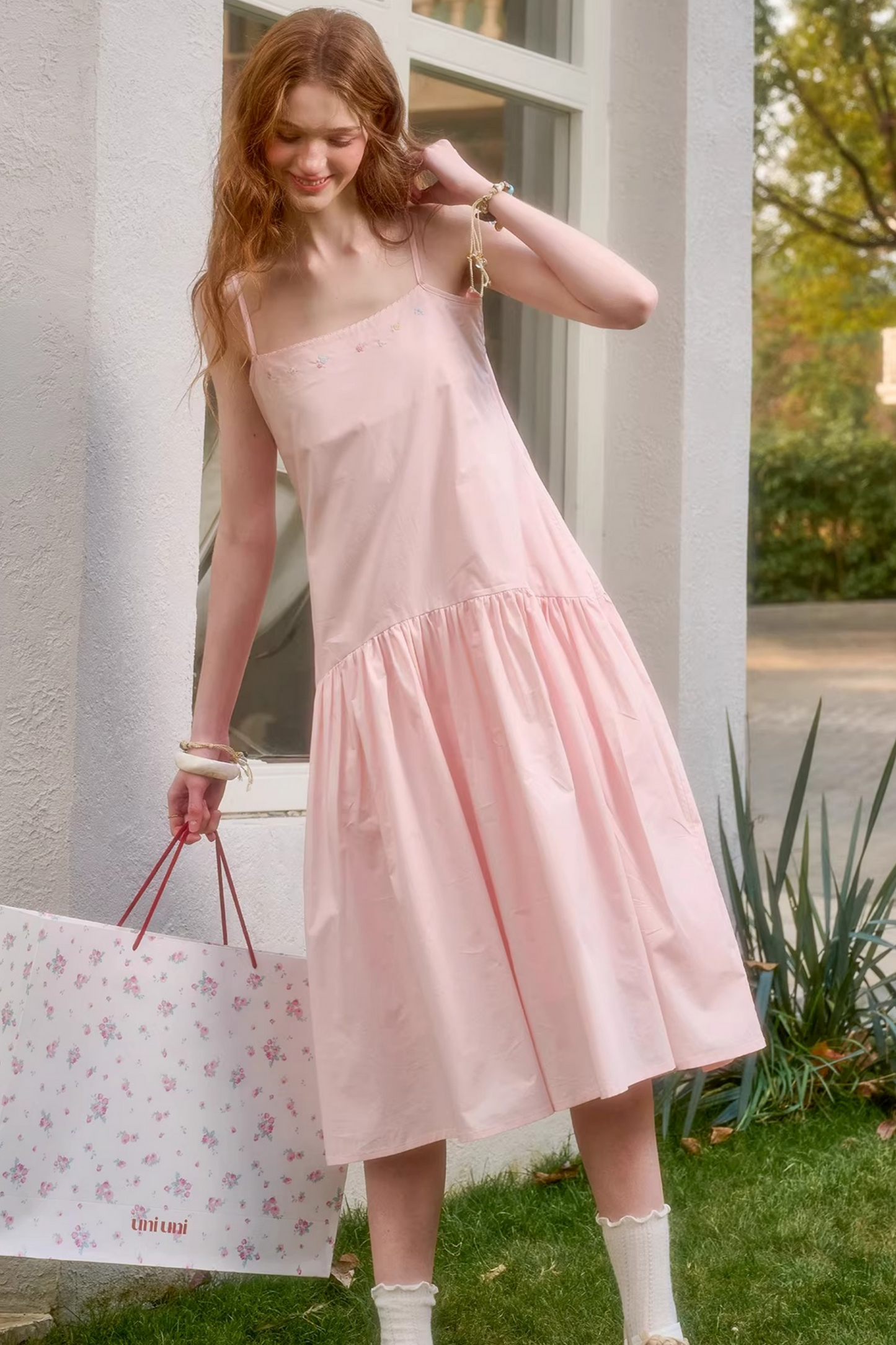 ベビーピンクスイートドレス+シャツ