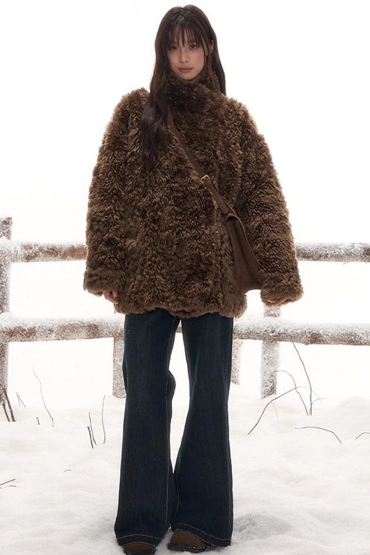 リバーシブルファースエードコート