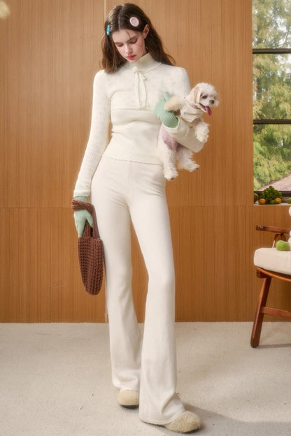 レトロスイートトップス+スリムパンツ