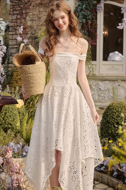 エレガントコットンリボンドレス