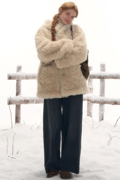 リバーシブルスエードファーコート