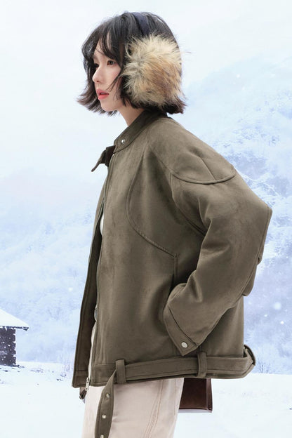 Gravity Suede Stand Collar Jacket