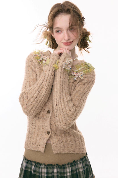 Mist Harbor Off-Shoulder Cardigan