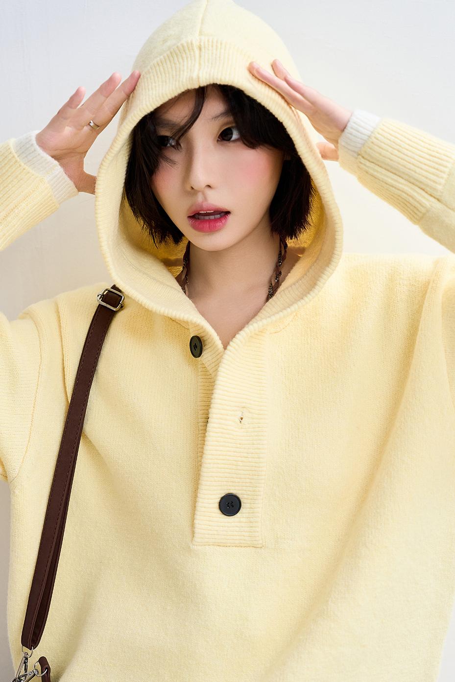 Hoodie Knit Pullover