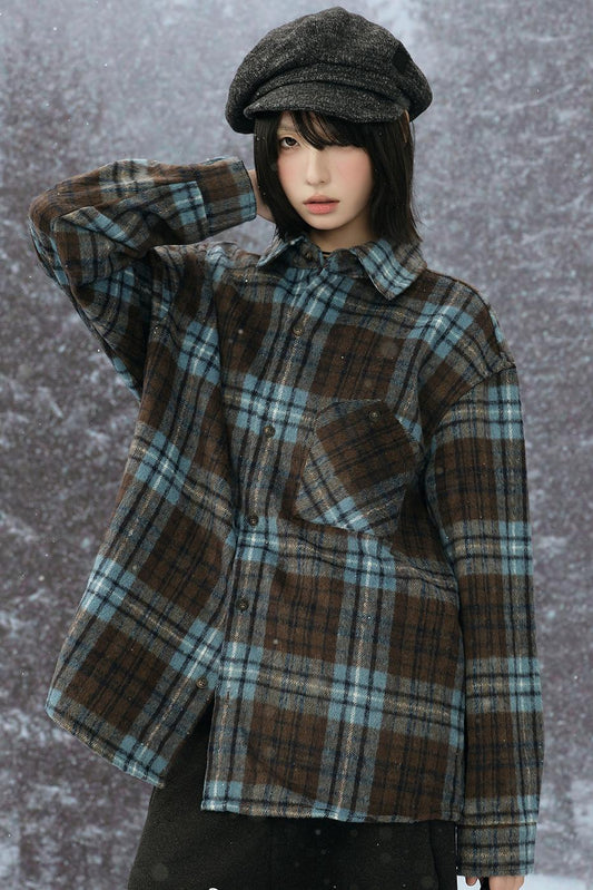 Plaid long sleeve shirt