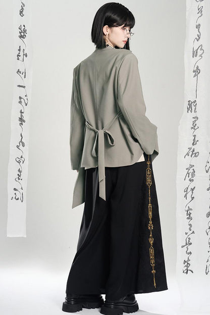 Lagenlook-Set mit weiter Hose im China-Stil
