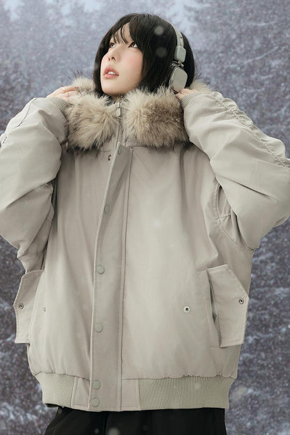 Fur Collar Hooded Winter Jacket