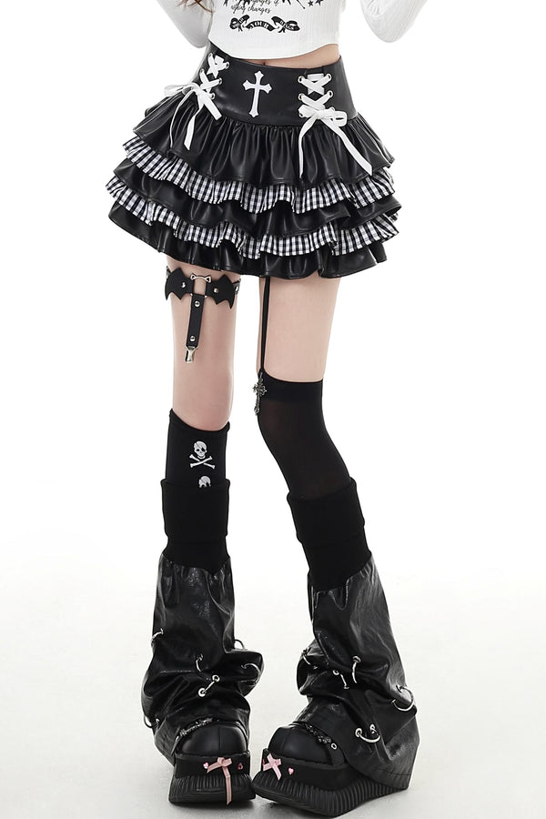 サブカルチャーレザースカート