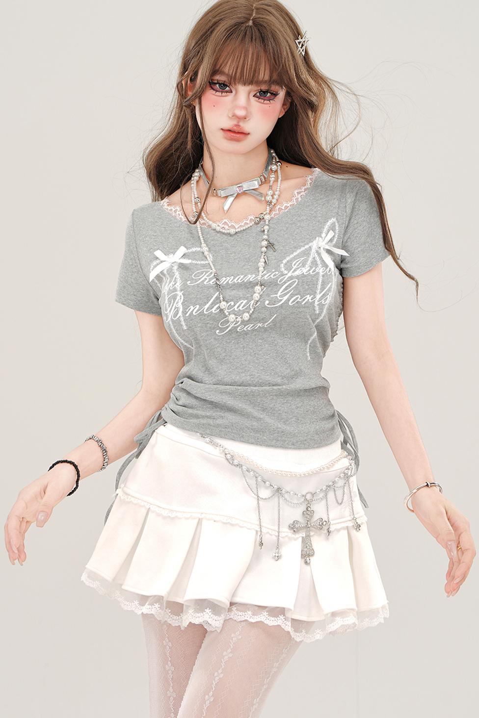Spice Lace Drawstring T-Shirt