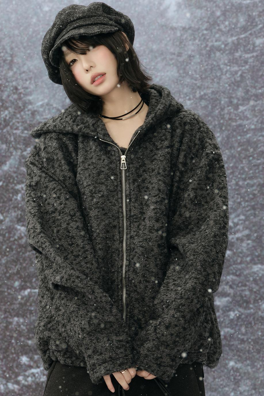 Hooded padded cotton jacket