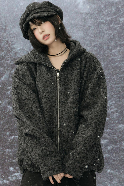 Hooded padded cotton jacket