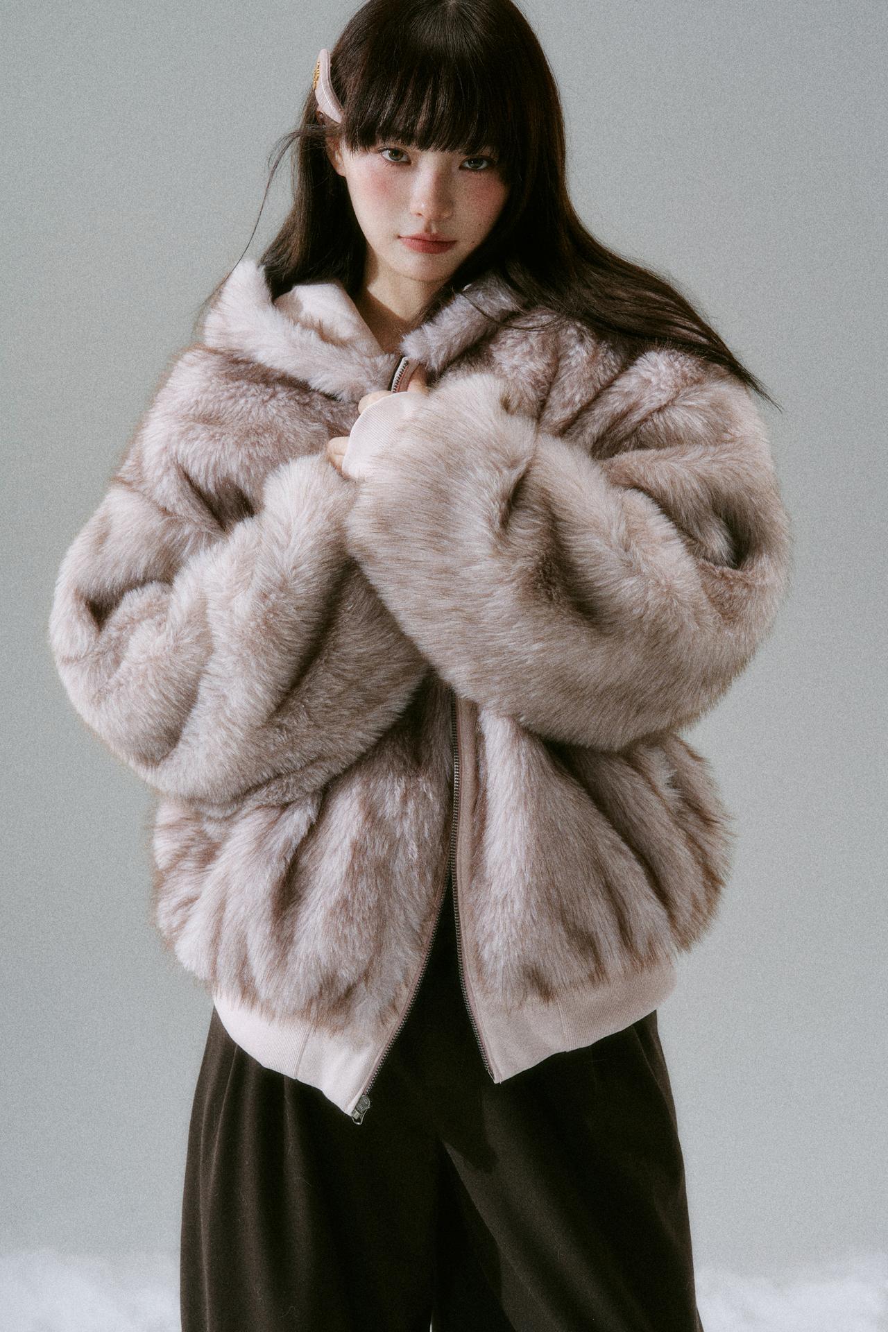 Sweet Mode Fur Hooded Jacket